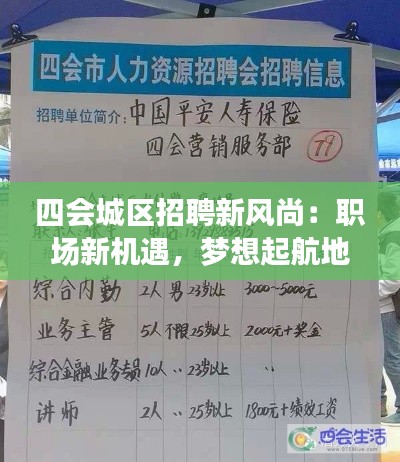 四会城区招聘新风尚：职场新机遇，梦想起航地