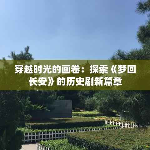 穿越时光的画卷：探索《梦回长安》的历史剧新篇章