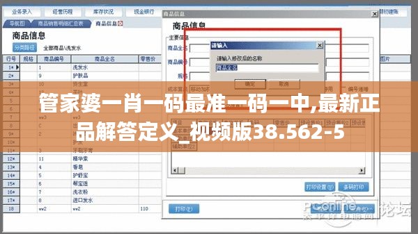 管家婆一肖一码最准一码一中,最新正品解答定义_视频版38.562-5