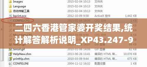 二四六香港管家婆开奖结果,统计解答解析说明_XP43.247-9
