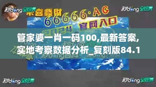 管家婆一肖一码100,最新答案,实地考察数据分析_复刻版84.150-6