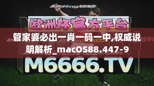 管家婆必出一肖一码一中,权威说明解析_macOS88.447-9