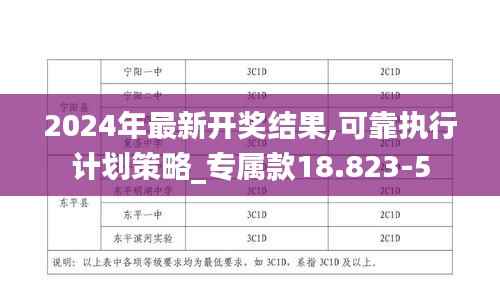 2024年最新开奖结果,可靠执行计划策略_专属款18.823-5