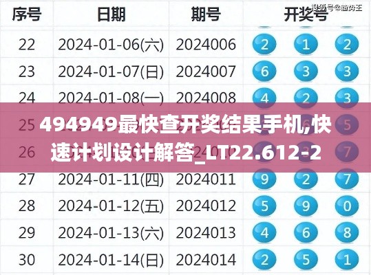 494949最快查开奖结果手机,快速计划设计解答_LT22.612-2
