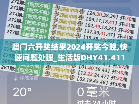 澳门六开奖结果2024开奖今晚,快速问题处理_生活版DHY41.411