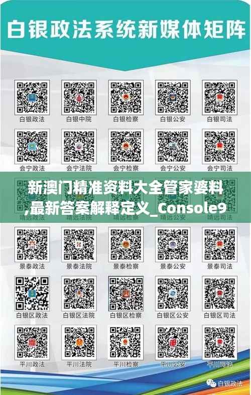 新澳门精准资料大全管家婆料,最新答案解释定义_Console9.805-9