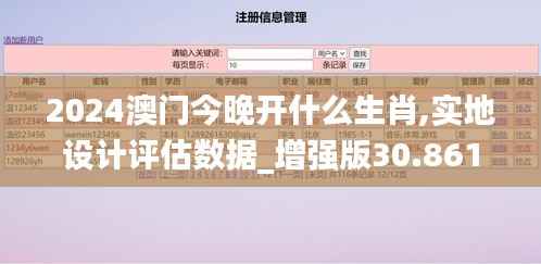 2024澳门今晚开什么生肖,实地设计评估数据_增强版30.861-9