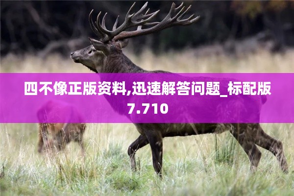 四不像正版资料,迅速解答问题_标配版7.710