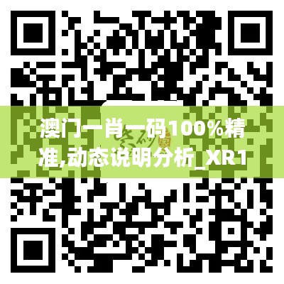 澳门一肖一码100%精准,动态说明分析_XR14.817