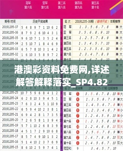 港澳彩资料免费网,详述解答解释落实_SP4.825