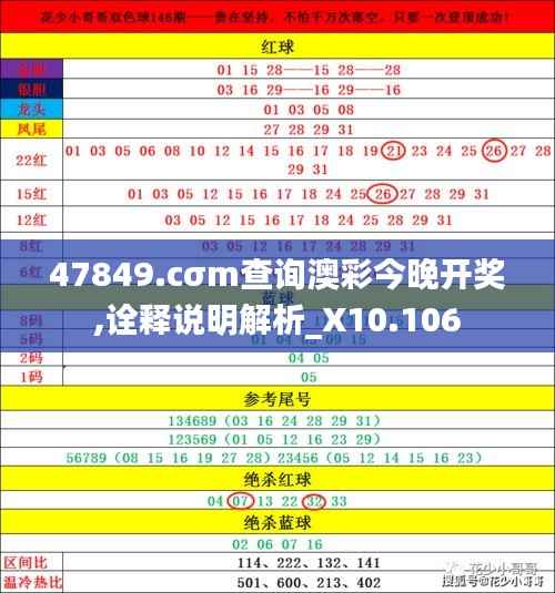 47849.cσm查询澳彩今晚开奖,诠释说明解析_X10.106