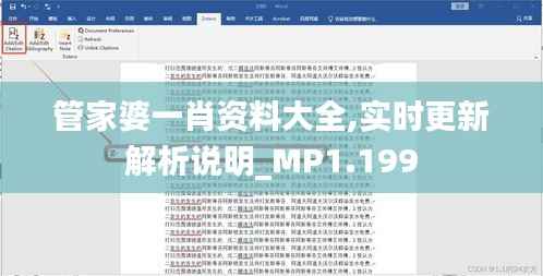 管家婆一肖资料大全,实时更新解析说明_MP1.199