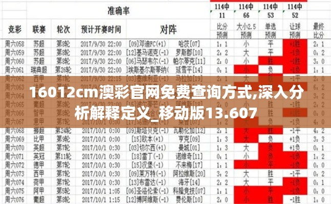 16012cm澳彩官网免费查询方式,深入分析解释定义_移动版13.607