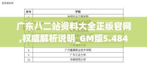 广东八二站资料大全正版官网,权威解析说明_GM版5.484