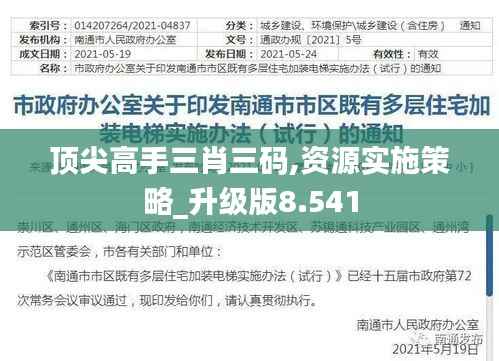 顶尖高手三肖三码,资源实施策略_升级版8.541