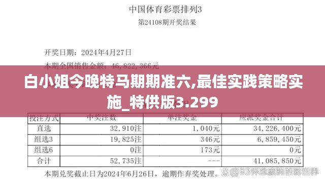 白小姐今晚特马期期准六,最佳实践策略实施_特供版3.299