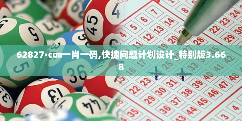 62827·c㎝一肖一码,快捷问题计划设计_特别版3.668