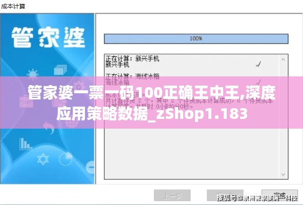 管家婆一票一码100正确王中王,深度应用策略数据_zShop1.183
