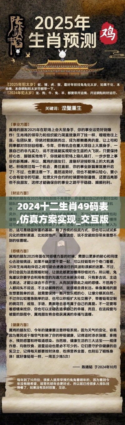 2024十二生肖49码表,仿真方案实现_交互版6.553