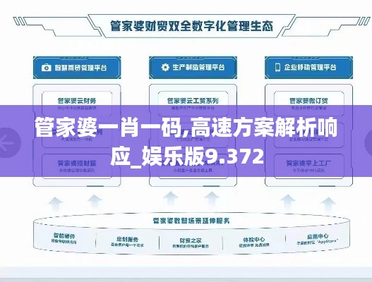 管家婆一肖一码,高速方案解析响应_娱乐版9.372
