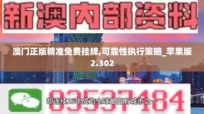 澳门正版精准免费挂牌,可靠性执行策略_苹果版2.302