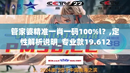 管家婆精准一肖一码100%l？,定性解析说明_专业款19.612