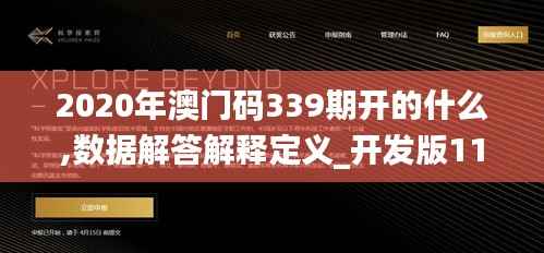 2020年澳门码339期开的什么,数据解答解释定义_开发版110.429