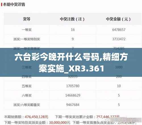 六台彩今晚开什么号码,精细方案实施_XR3.361