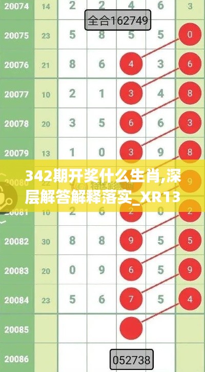 342期开奖什么生肖,深层解答解释落实_XR13.196