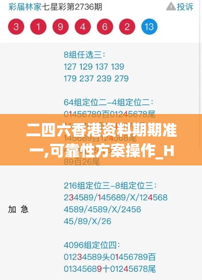 二四六香港资料期期准一,可靠性方案操作_HDR9.826