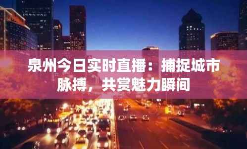 泉州今日实时直播：捕捉城市脉搏，共赏魅力瞬间