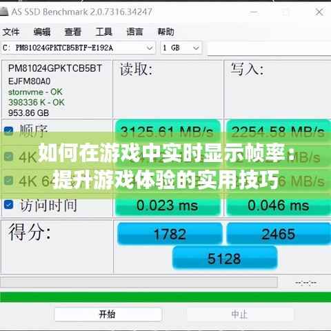 如何在游戏中实时显示帧率：提升游戏体验的实用技巧