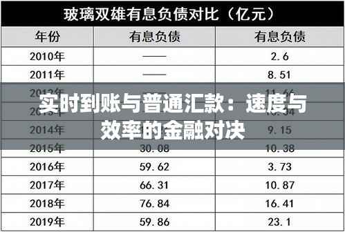 实时到账与普通汇款：速度与效率的金融对决