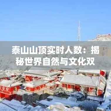 泰山山顶实时人数：揭秘世界自然与文化双重遗产的“人气”密码