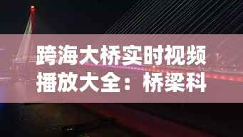 跨海大桥实时视频播放大全：桥梁科技与视觉盛宴的完美结合