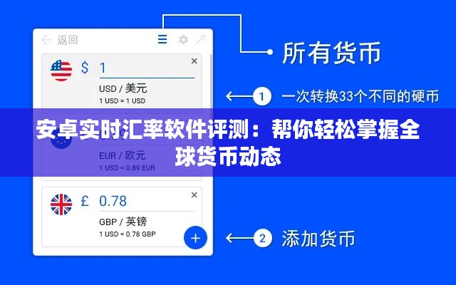 安卓实时汇率软件评测：帮你轻松掌握全球货币动态