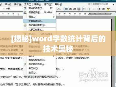 [揭秘]word字数统计背后的技术奥秘