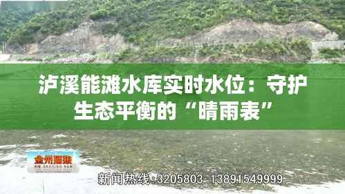 泸溪能滩水库实时水位：守护生态平衡的“晴雨表”