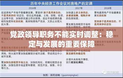 党政领导职务不能实时调整：稳定与发展的重要保障
