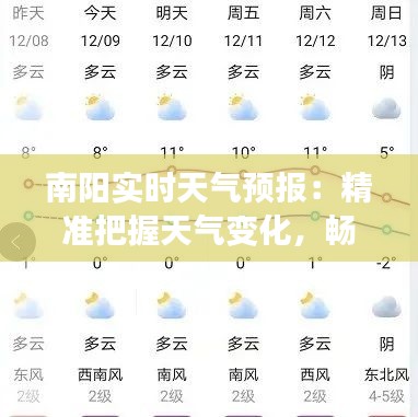 南阳实时天气预报：精准把握天气变化，畅享美好生活