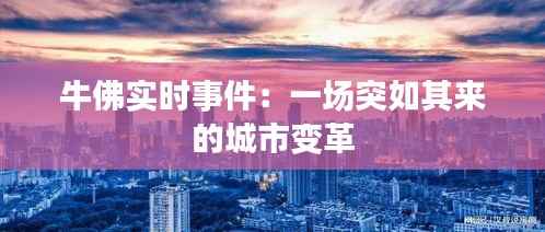 牛佛实时事件：一场突如其来的城市变革