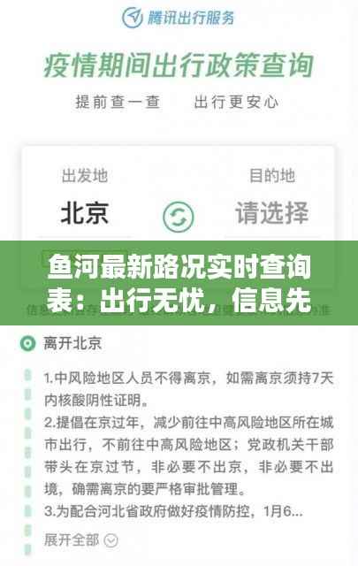 鱼河最新路况实时查询表：出行无忧，信息先行