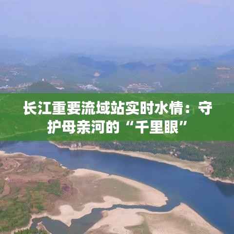长江重要流域站实时水情：守护母亲河的“千里眼”