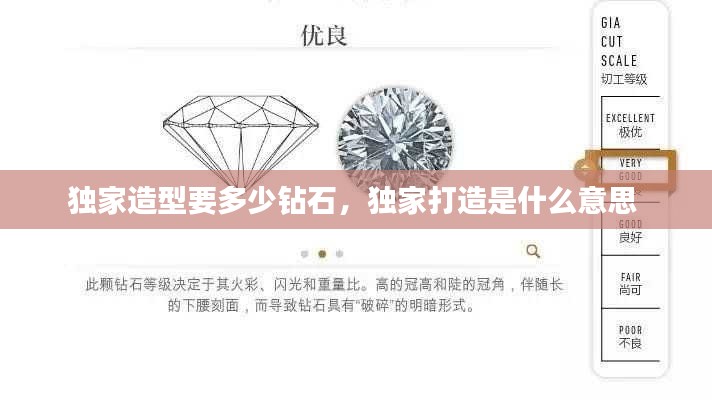 独家造型要多少钻石，独家打造是什么意思 