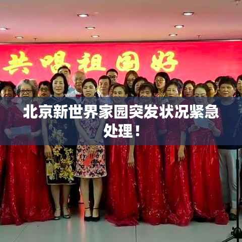 北京新世界家园突发状况紧急处理！