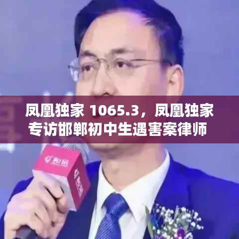 凤凰独家 1065.3，凤凰独家专访邯郸初中生遇害案律师 