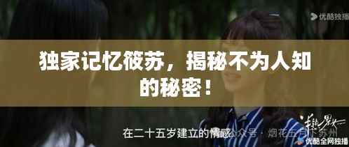 独家记忆筱苏，揭秘不为人知的秘密！