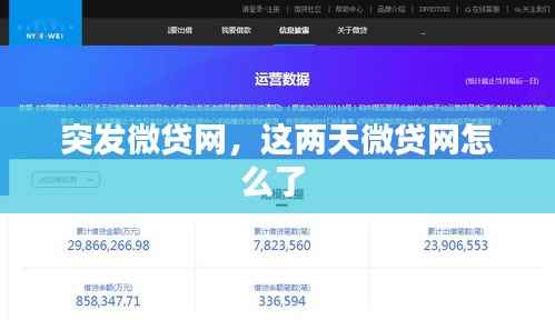 突发微贷网，这两天微贷网怎么了 