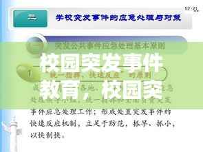 校园突发事件教育,校园突发事件的处理原则和方法