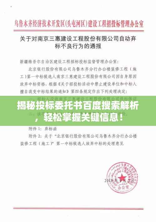 揭秘投标委托书百度搜索解析，轻松掌握关键信息！